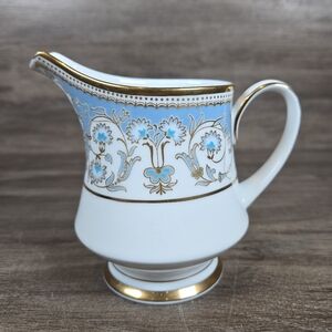Noritake Polonaise Creamer Blue Floral Gold Trim Pattern # 2045 Japan